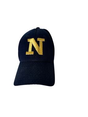 Navy Blue Gold N Initial Mesh Baseball Cap Stretch Medium Men’s Hat Navy Sports